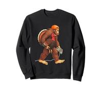Bigfoot Thanksgiving Pilgrim Turkey Pumpkin Boys Video Games Sudadera