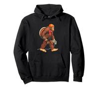 Bigfoot Thanksgiving Pilgrim Turkey Pumpkin Boys Video Games Sudadera con Capucha