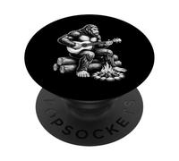 Bigfoot Tocando el Ukelele por Campfire Funny Sasquatch PopSockets PopGrip Adhesivo