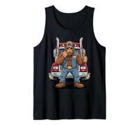 Bigfoot Truck Driver Sasquatch Semi Trucking Papá Día del Padre Camiseta sin Mangas