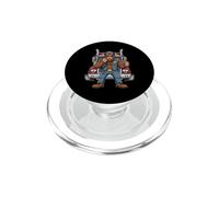Bigfoot Truck Driver Sasquatch Semi Trucking Papá Día del Padre PopSockets PopGrip para MagSafe