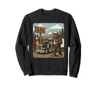 Bigfoot Trucker Retro Sasquatch Road Legend Sudadera