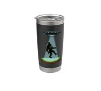 Bigfoot Ufo Abduction Sasquatch Abducted Alien Vaso térmico de acero inoxidable de doble pared