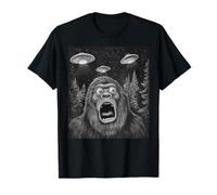 Bigfoot UFO | Divertido meme de invasión, selfie con ovni de Alien Sasquatch Camiseta