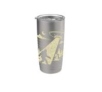 Bigfoot UFO Secuestro Cryptid Alien Nave espacial Loch Ness Vaso térmico de acero inoxidable de doble pared