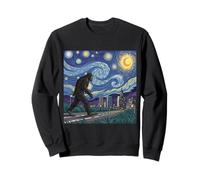 Bigfoot Vaga Ciudad Bajo Cielo Nocturno Estrellado Sudadera