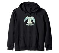 Bigfoot vs Alien Chess UFO Tractor Beam Divertido Sudadera con Capucha