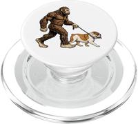 Bigfoot Walking Bulldog Divertido Sasquatch Amante de Las Mascotas PopSockets PopGrip para MagSafe