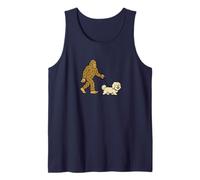Bigfoot Walking Shih Tzu Dog Dad Mom - Sasquatch Camiseta sin Mangas