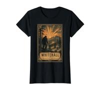 Bigfoot Whitehall NY Sasquatch Capital del Noreste Camiseta gráfica económica, Mujer, Negro, M