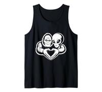 Bigfoot y Alien Amistad Amor Paranormal Sasquatch OVNI Camiseta sin Mangas