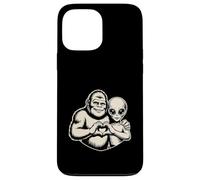 Bigfoot y Alien Amistad Amor Paranormal Sasquatch OVNI Carcasa para iPhone 13 Pro MAX