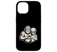 Bigfoot y Alien Amistad Amor Paranormal Sasquatch OVNI Carcasa para iPhone 14