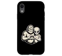 Bigfoot y Alien Amistad Amor Paranormal Sasquatch OVNI Carcasa para iPhone XR