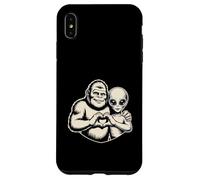 Bigfoot y Alien Amistad Amor Paranormal Sasquatch OVNI Carcasa para iPhone XS MAX