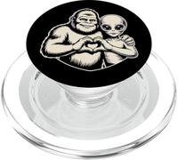 Bigfoot y Alien Amistad Amor Paranormal Sasquatch OVNI PopSockets PopGrip para MagSafe