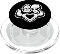 Bigfoot y Alien Amistad Amor Paranormal Sasquatch OVNI PopSockets PopGrip para MagSafe