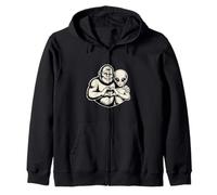 Bigfoot y Alien Amistad Amor Paranormal Sasquatch OVNI Sudadera con Capucha