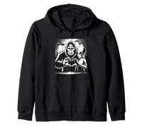 Bigfoot Y Alien Love Hand Sign Sasquatch OVNI Paranormal Sudadera con Capucha