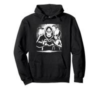 Bigfoot Y Alien Love Hand Sign Sasquatch OVNI Paranormal Sudadera con Capucha