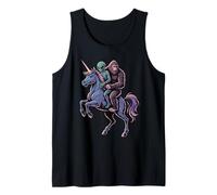 Bigfoot y Alien Rides Unicorn Area 51 Camiseta sin Mangas