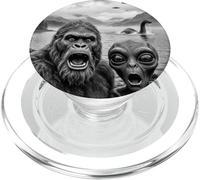 Bigfoot y Alien Selfie con Loch Ness Monster UFO PopSockets PopGrip para MagSafe