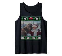 Bigfoot y Santa Selfie en la Divertida Navidad FEA de Sasquatch Camiseta sin Mangas
