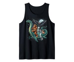 Bigfoot y Sus Amigos Montando el Monstruo del Lago Ness Camiseta sin Mangas