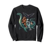 Bigfoot y Sus Amigos Montando el Monstruo del Lago Ness Sudadera