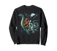 Bigfoot y Sus Amigos Montando el Monstruo del Lago Ness Sudadera