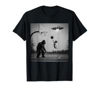 Bigfoot y un extraterrestre jugando baloncesto aros Sasquatch Camiseta