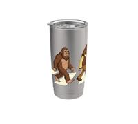 Bigfoot Yeti Sasquatch Road Funny Abbey Band Parodia Vaso térmico de acero inoxidable de doble pared