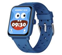 BIGGERFIVE Pulsera Actividad Sin App Niños Niñas 5 a 14 años, Reloj Inteligente con Podómetro, Resistente al Agua 5 ATM, Monitor de Sueño, Despertador Vibratorio, Juegos de Rompecabezas, Azul poroso