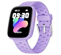 BIGGERFIVE Reloj Inteligente Niñas 5-16, 1,8" Pulsera Actividad Podómetro, Frecuencia Cardíaca, Resistente al Agua 30m, Monitor de Sueño, Despertador, Juegos de Rompecabezas con/sin App, Lila