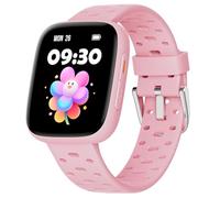 BIGGERFIVE Reloj Inteligente Niñas 5-16, 1,8" Pulsera Actividad Podómetro, Frecuencia Cardíaca, Resistente al Agua 30m, Monitor de Sueño, Despertador, Juegos de Rompecabezas con/sin App, Rosa