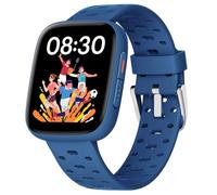 BIGGERFIVE Reloj Inteligente Niños Niñas 5-16, 1,8" Pulsera Actividad Podómetro, Frecuencia Cardíaca, Resistente al Agua 30m, Monitor de Sueño, Despertador, Juegos de Rompecabezas con/sin App, Azul