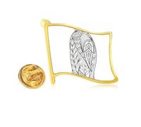 Biggest Bird Paint Cold Art Deco Fashion Golden Metal Flag Pin de solapa
