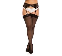 BIGGI BIG Magic 20 StrapsStrümpfe Große Größen, Calcetines Mujer, Schwarz, 52/54 (3XL)