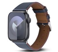 Biggyboom Correas de cuero genuino suave compatibles con Apple Watch Band de 42 mm, 41 mm, 40 mm, 38 mm, para mujeres y hombres, correa de cuero genuino de grano superior para iWatch Series 10, 9, 8,