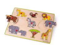 Bigjigs Juguetes Chunky a Sacar a Puzzle - Safari (Importación USA)