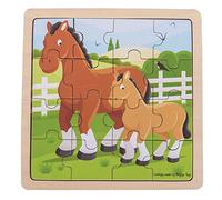 Bigjigs Juguetes Chunky Caballo de Madera y Potro Puzzle