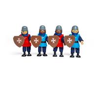 Bigjigs Juguetes de Madera Caballeros Medievales - Figuras de Madera de Casas de mu?ecas, Parque Infantil