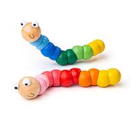 Bigjigs Juguetes de Madera Gusano de ondulaci?n (Paquete de 2) - Stocking Fillers, Dinero de Bolsillo