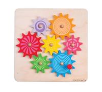 Bigjigs Juguetes Engranajes de Madera y Rompecabezas Cog - Educaci?n Aprendizaje Jigsaw