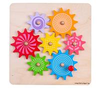 Bigjigs Juguetes Engranajes de Madera y Rompecabezas Cog - Educaci?n Aprendizaje Jigsaw