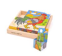 Bigjigs Juguetes Granja del Rompecabezas del Cubo