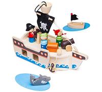 Bigjigs Juguetes Mini Playset del Barco Pirata con Accesorios