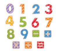 Bigjigs Juguetes N?Meros de Madera Educativo Colorido magn?ticos y S?mbolos
