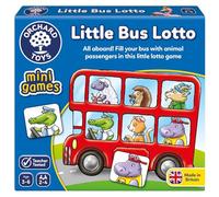 Orchard Toys Little Bus Lotto Mini Game, Small and Compact, Travel Game, Fun Memory Game For Ages 3-6, Educational Game Toy