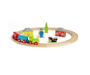 Bigjigs- My First Train Set Trenes, Multicolor (BJT010) (Importación USA)